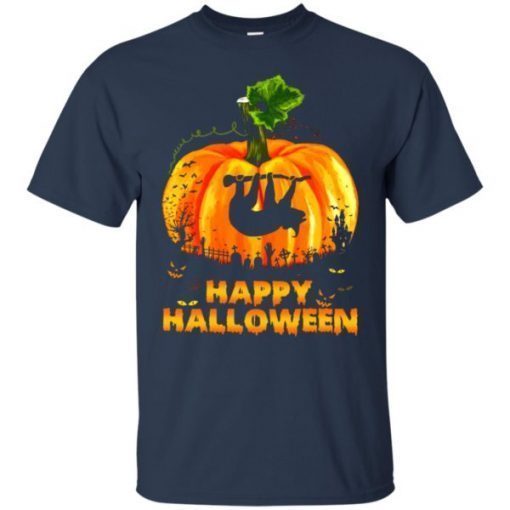 Sloth Pumpkin Happy Halloween Shirt