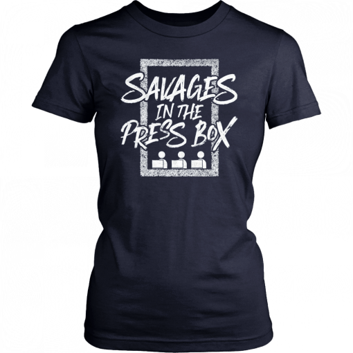 Savages In The Press Box Baseball Shirt