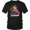 Awesome Girl Boxing knock out cancer T-Shirt