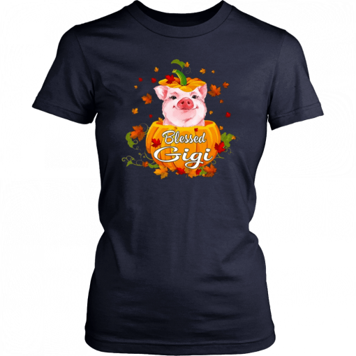 Blessed Gigi Pig Pumpkin Halloween T-Shirt