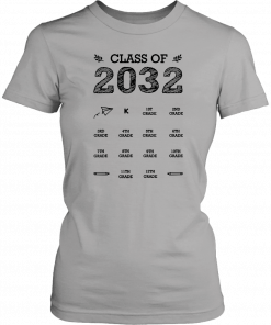 Class of 2032 grow with me with space for check marks T-Shirt