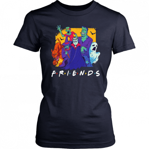 Dracula Werewolf Frankenstein Monster Bash Halloween Friends 2019 T-Shirt