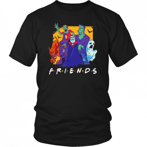 Dracula Werewolf Frankenstein Monster Bash Halloween Friends 2019 T-Shirt