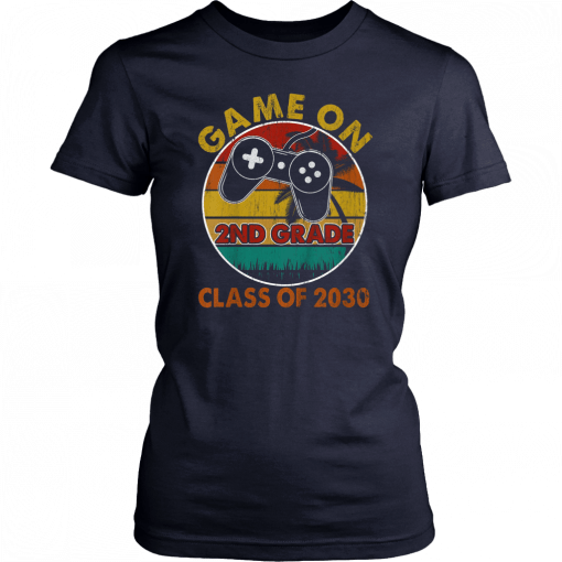 Game On 2nd Grade T-shirt Gamer Class of 2030 Vintage Tee Shirt