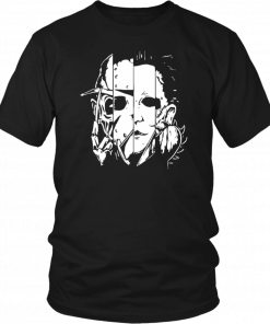 Halloween horror movie characters mashup T-Shirt