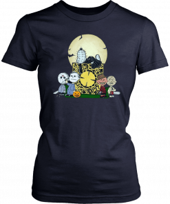 Halloween slash snoopy charlie brown style horror character T-Shirt