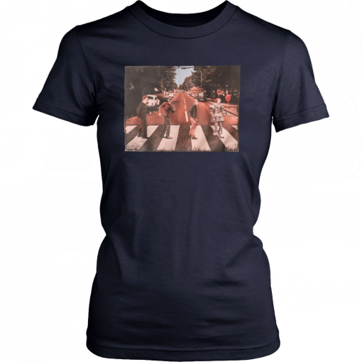 Horror movie characters walking abbey road 2019 T-Shirt