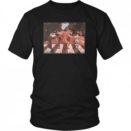 Horror movie characters walking abbey road 2019 T-Shirt