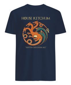 House ketchum gotta catch’em all shirt and women’s v-neck T-Shirt