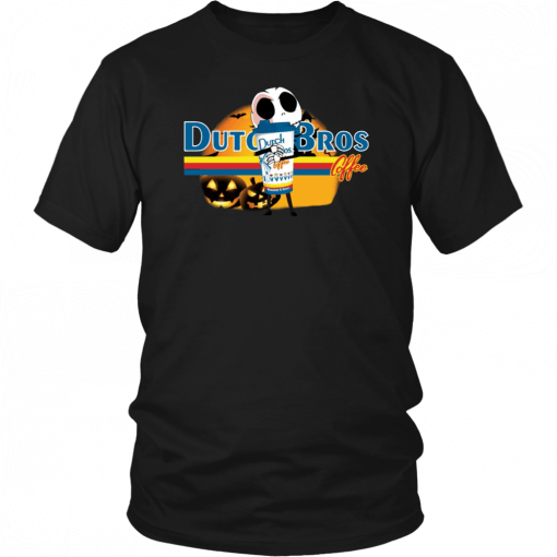 Jack Skellington Hug Dutch Bros Coffee Halloween T-Shirt