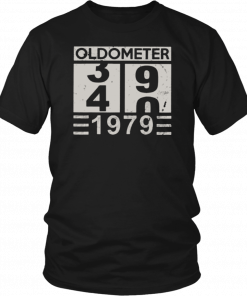 Mens Oldometer 39 40 1979 Shirt 40th Birthday Funny Gift Tee Shirt