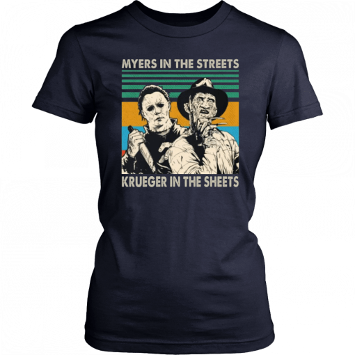 Myers In The Streets Krueger In The Sheets Halloween Classic T-Shirt