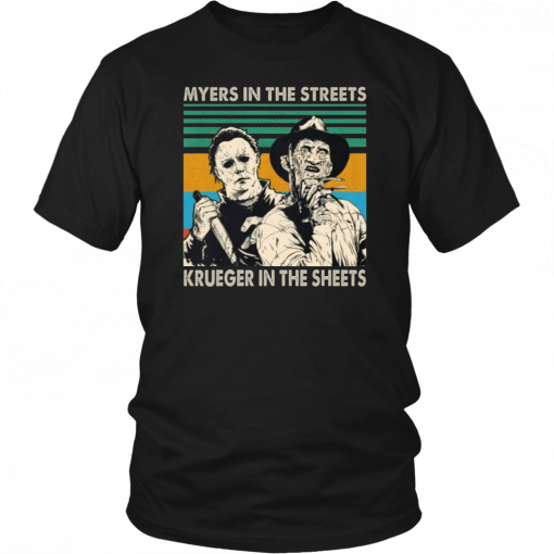 Myers In The Streets Krueger In The Sheets Halloween Classic T-Shirt