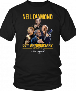 Neil diamond 57th anniversary 1962-2019 signature Gift T-Shirt