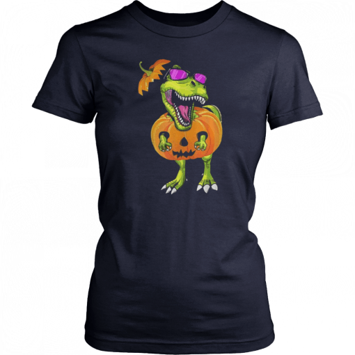 Original Halloween Trex Dinosaur Pumpkin Funny Gift For Men Women Shirt