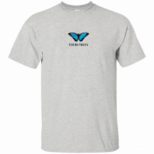 Yours truly blue butterfly shirts