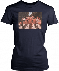 Horror movie characters walking abbey road T-Shirt