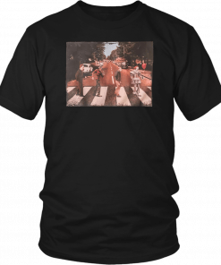 Horror movie characters walking abbey road T-Shirt