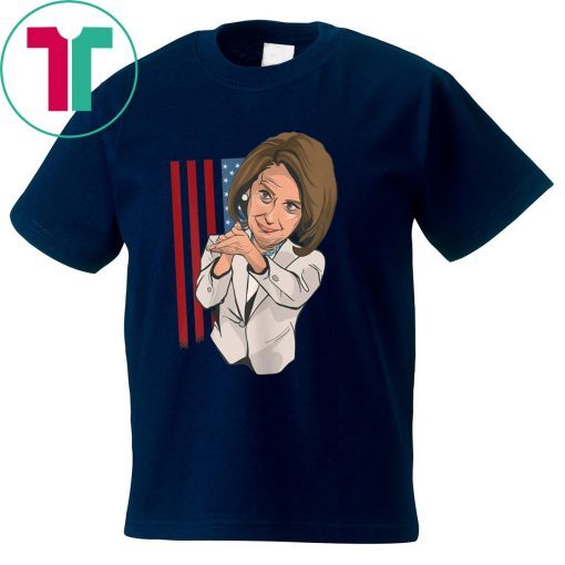 Funny NANCY PELOSI Clap American Flag Shirt Anti Trump Meme