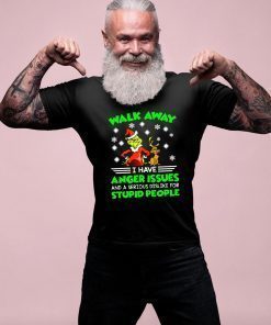 Grinch walk away I have anger issues and a serious dislike for stupid people Gift T-Shirt