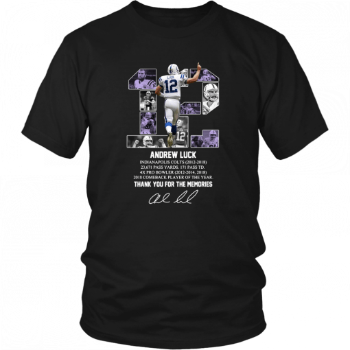 12 andrew luck thank you for the memories signature T-Shirt