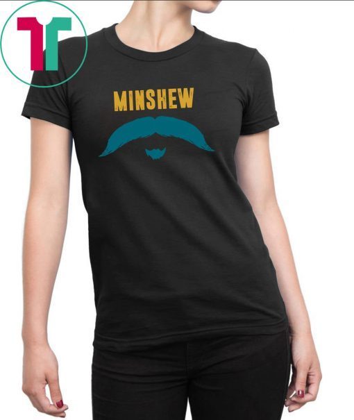 Funny Football Jacksonville Fu Manchu Mustache Fan Minshew T-Shirt