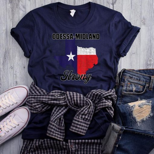 Odessa Midland StrongTexas Map T-Shirt