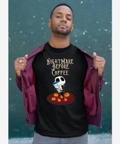 Nightmare Before Coffee Dutch Bros Baby Jack Skellington Halloween T-Shirt