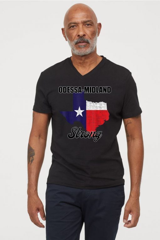 Odessa Midland StrongTexas Map T-Shirt