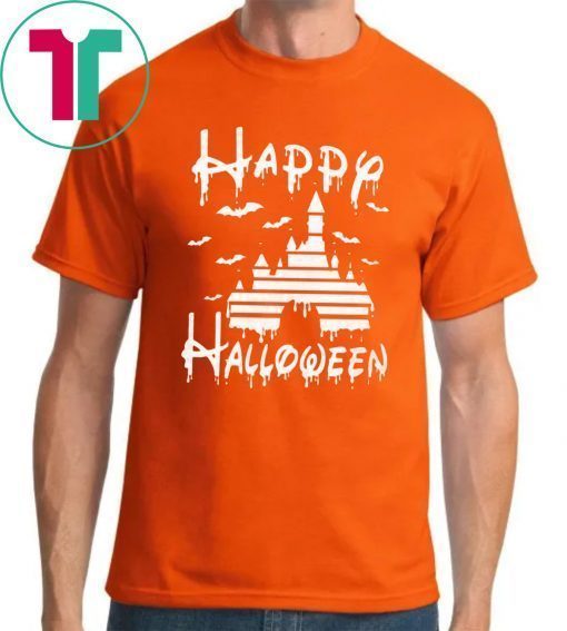 Happy Halloween Disney Castle Funny T-Shirt