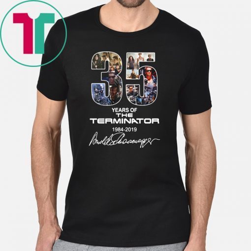 35 years of the terminator 1984-2019 signatures shirt