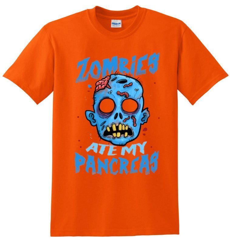 Zombies Ate My Pancreas Diabetes Awareness Halloween T-shirt