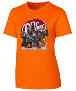 Buy Funny Halloween Horror Characters Drinking Dr Pepper T-Shirt