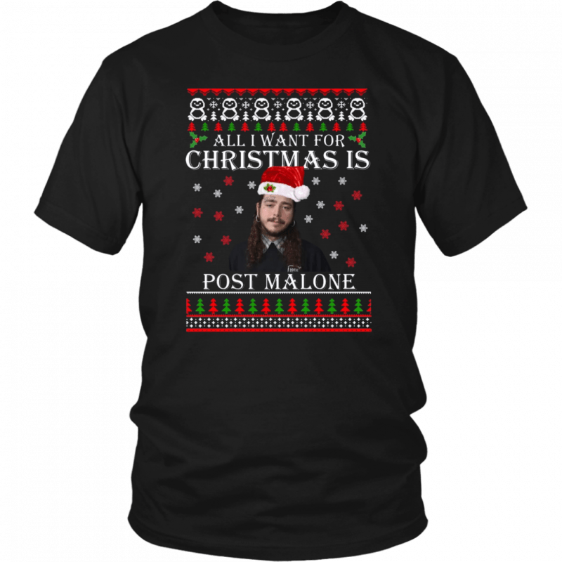 All I want for Christmas is Post Malone Funny T-Shirt