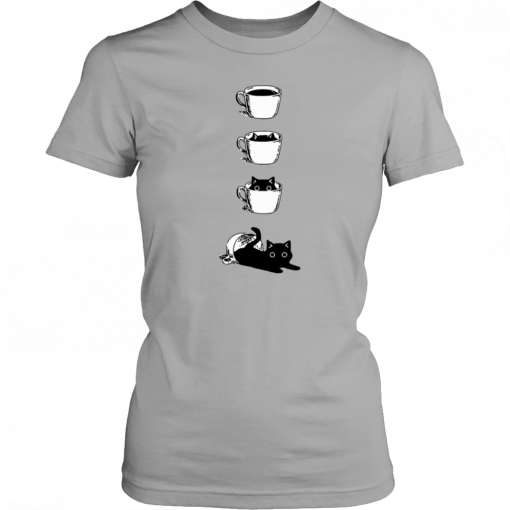 Black cat Coffee Cat T-Shirt