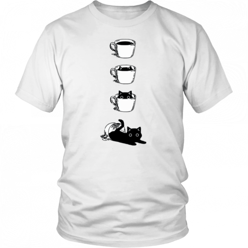 Black cat Coffee Cat T-Shirt