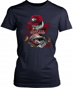 Jack Skellington Smoking Fear The georgia bulldogs T-Shirt