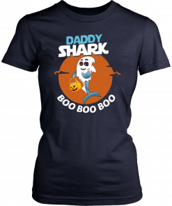 Daddy Shark Boo Boo Boo Shark Ghost Halloween Shirt