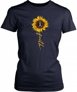 Meaningful Gift Faith Sunflower Cancers Awareness T-Shirt