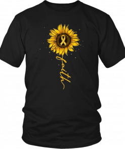Faith Sunflower Childhood Cancer Awareness Classic T-Shirt