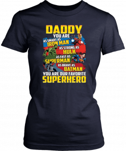 Father's Day, Marvel, Fathers Day Ironman Funny Daddy Superhero T-Shirt