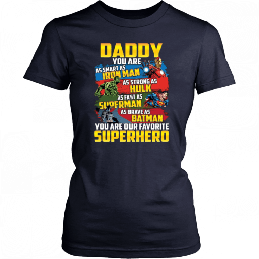 Father's Day, Marvel, Fathers Day Ironman Funny Daddy Superhero T-Shirt