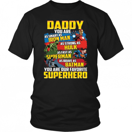 Father's Day, Marvel, Fathers Day Ironman Funny Daddy Superhero T-Shirt