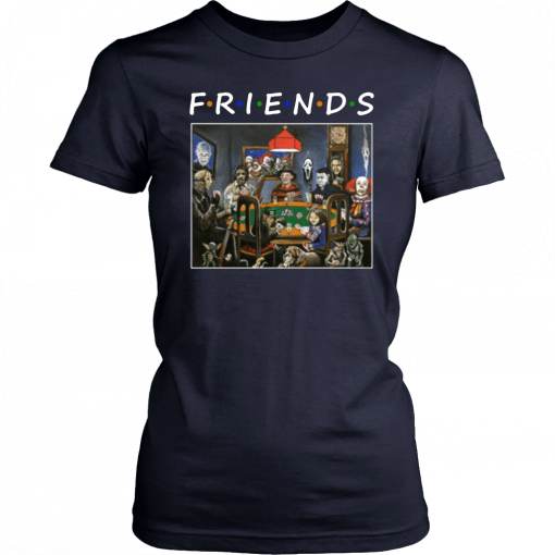 Friends Horror Halloween playing card Funny T-Shirt