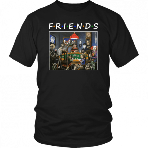 Friends Horror Halloween playing card Funny T-Shirt