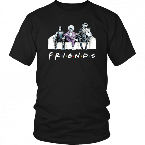 Friends tv show Beetlejuice Edward Scissorhands Jack Skellington Shirt