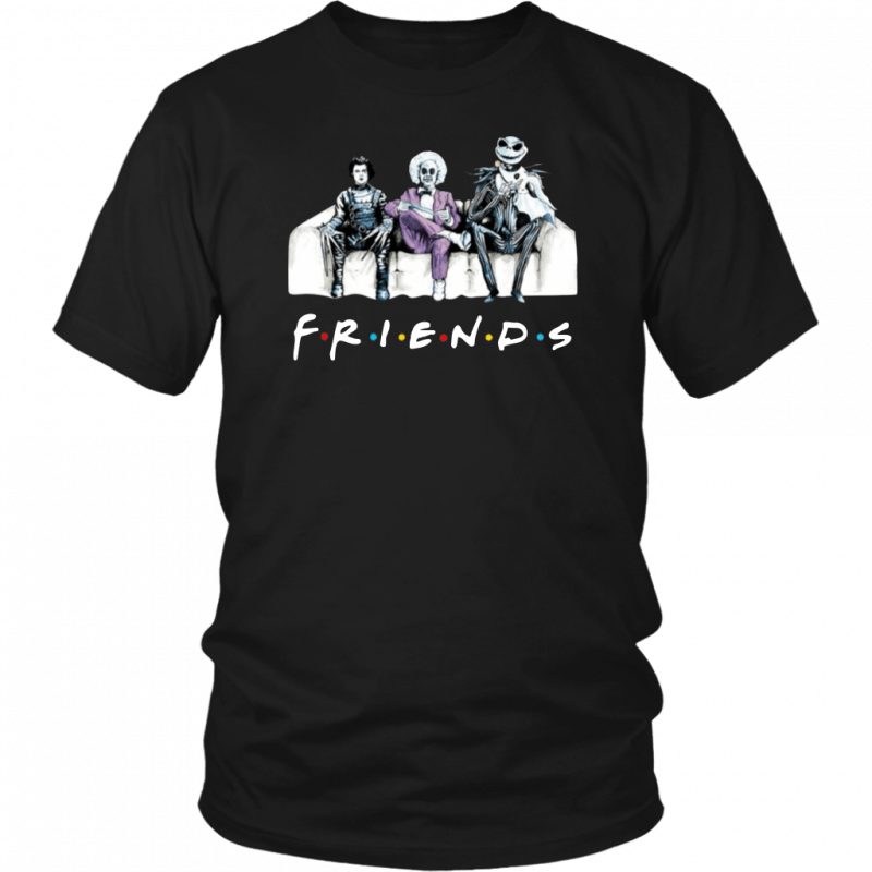 Friends tv show Beetlejuice Edward Scissorhands Jack Skellington Shirt