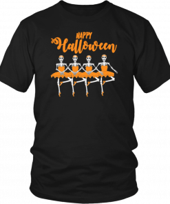 Happy Halloween Skull Dancing Ballet Funny T-Shirt