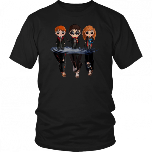 Harry Potter Characters Chibi Water Mirror Reflection T-Shirt