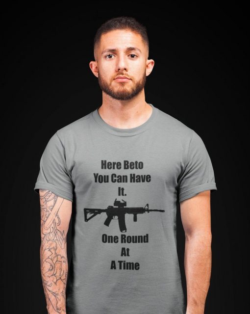 One Round At A Time Beto O'Rourke Robert Francis AR-15 Bella Canvas Shirt